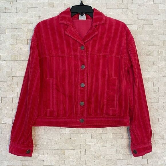 CABI 4124 CHEEKY TOPPER PINK CORDUROY BUTTON DOWN JACKET XS NWOT - Picture 3 of 11